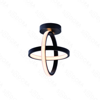 Plafon Alumínio Preto e Silicone 25×22CM – Sindora DCX03212