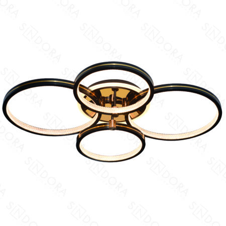 Plafon Metal Preto 30×30×40×40CM – Sindora DCX03293