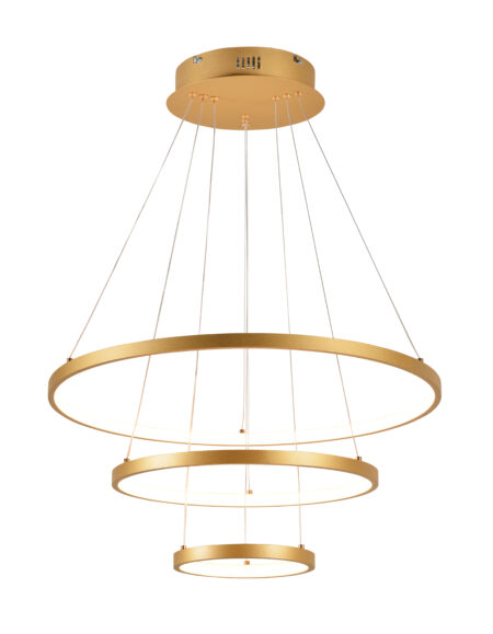 Pendente Alumínio Dourado e Silicone 20×40×60CM – Sindora QD05311