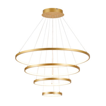 Pendente Alumínio Dourado e Silicone 20×40×60×80CM – Sindora QD05313