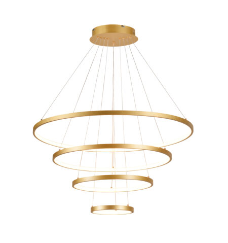 Pendente Alumínio Dourado e Silicone 20×40×60×80CM – Sindora QD05313