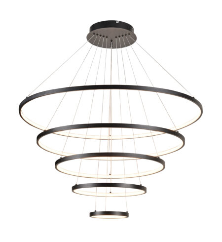 Pendente Alumínio Preto e Silicone 20×40×60×80×100CM – Sindora QD05314