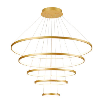 Pendente Alumínio Dourado e Silicone 20×40×60×80×100CM – Sindora QD05315