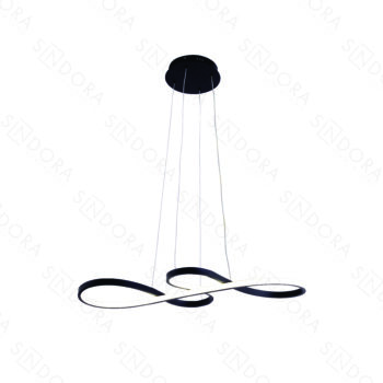 Pendente Metal Preto e Silicone 75x30x4CM – Sindora QD05316