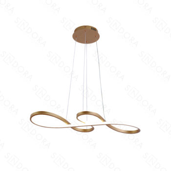 Pendente Metal Dourado e Silicone 75x30x4CM – Sindora QD05317