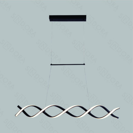 Pendente Metal Preto e Silicone 16x90CM – Sindora QD05450