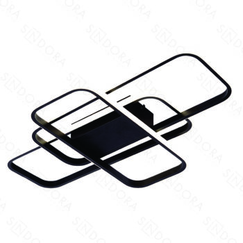 Plafon Alumínio Preto e Silicone 70×45CM – Sindora QX05326