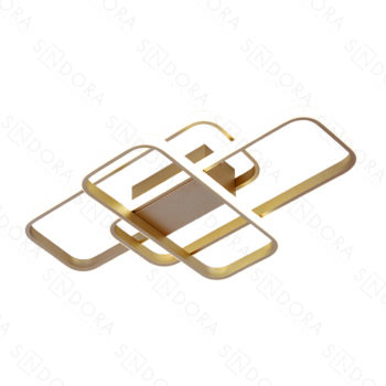 Plafon Alumínio Dourado e Silicone 70×45CM – Sindora QX05327
