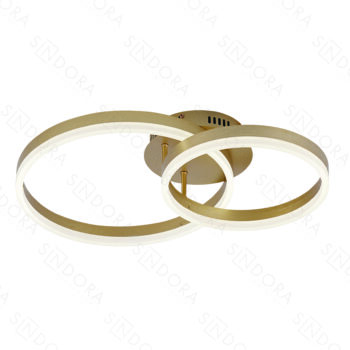 Plafon Alumínio Dourado e Acrílico 30×40CM – Sindora QX05330