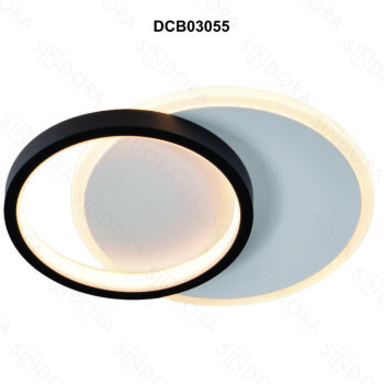 Arandela Metal Preto e Branco + Acrílico e Silicone 24x24cm - Sindora DCB03055
