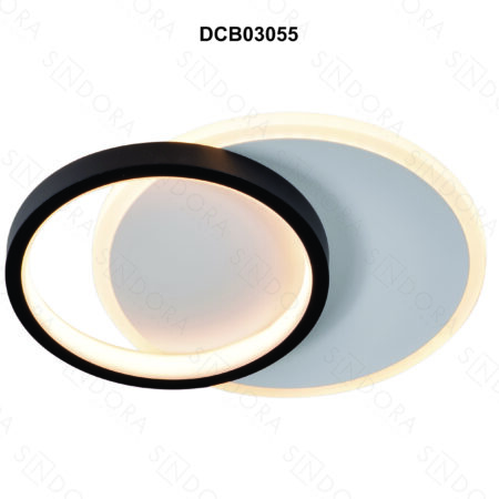 Arandela Metal Preto e Branco + Acrílico e Silicone 24x24cm - Sindora DCB03055