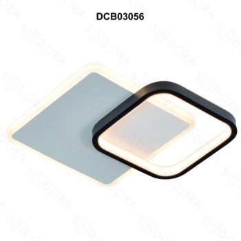 Arandela Metal Preto e Branco + Acrílico e Silicone 24x24cm - Sindora DCB03056