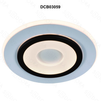 Arandela Metal Branco e Preto + Acrílico 24cm – Sindora DCB03059