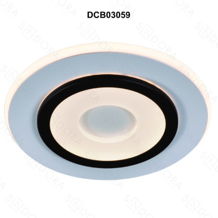 Arandela Metal Branco e Preto + Acrílico 24cm – Sindora DCB03059