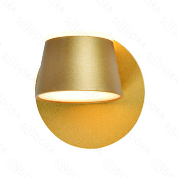 Arandela Metal Dourado + Acrílico Luz Direta e Indireta 12×12CM - Sindora DCB03079