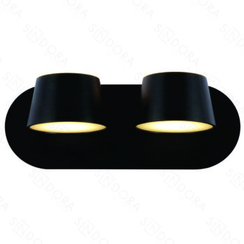 Arandela Metal Preto + Acrílico Luz Direta e Indireta 26×12CM – Sindora DCB03082