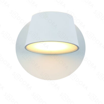 Arandela Metal Branco + Acrílico Luz Direta e Indireta 12×12CM – Sindora DCB03083