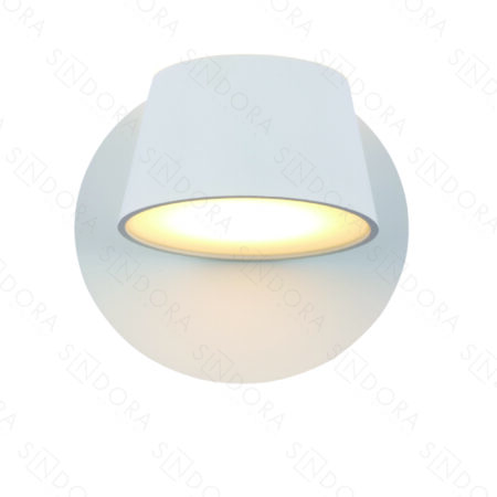 Arandela Metal Branco + Acrílico Luz Direta e Indireta 12×12CM – Sindora DCB03083