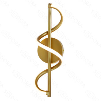 Arandela Metal Dourado e Silicone 12×40CM - Sindora DCB03104