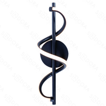Arandela Metal Preto e Silicone 12×40×12 cm – Sindora DCB03105