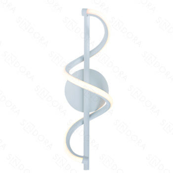 Arandela Metal Branco e Silicone 12×40×12 cm – Sindora DCB03106