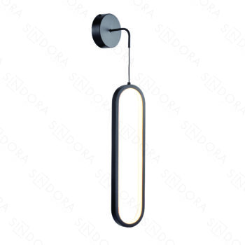 Arandela em Metal Preto com Silicone 40CM - Sindora DCB03166