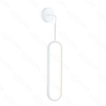 Arandela em Metal Branco com Silicone 40CM - Sindora DCB03167