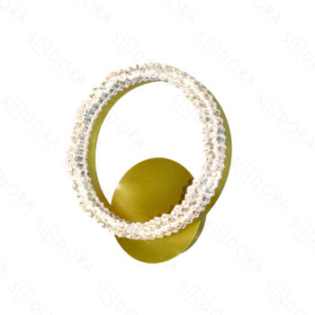 Arandela Metal Dourado e Acrílico 22,5×20 cm - Sindora DCB03223