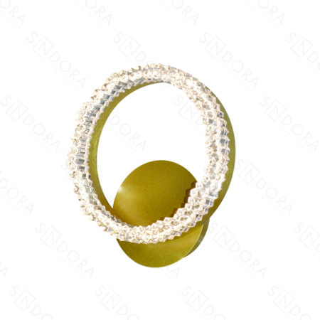 Arandela Metal Dourado e Acrílico 22,5×20 cm - Sindora DCB03223