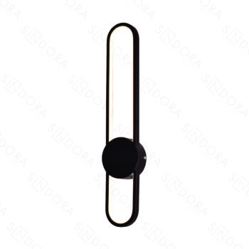 Arandela em Metal Preto com Silicone 60x10CM - Sindora DCB03245
