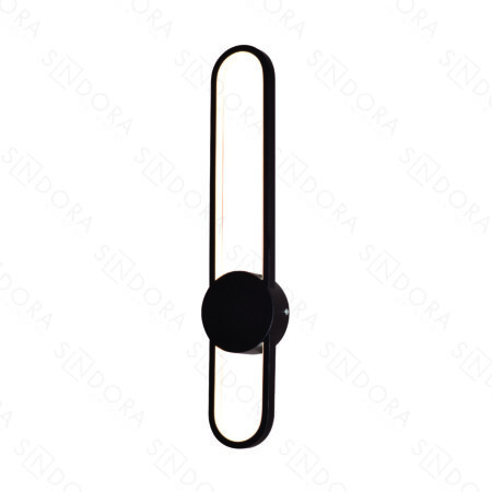 Arandela em Metal Preto com Silicone 60x10CM - Sindora DCB03245