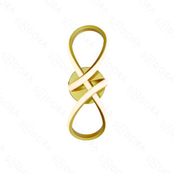Arandela em Metal Dourado com Silicone 33x14x11CM - Sindora DCB03260