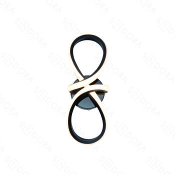 Arandela em Metal Preto com Silicone 33x14x11CM - Sindora DCB03261