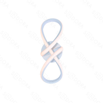 Arandela em Metal Branco com Silicone 33x14x11CM - Sindora DCB03262