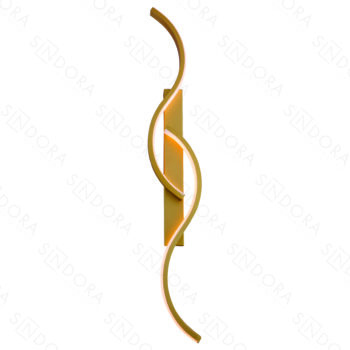 Arandela em Metal Dourado com Silicone 74x11x5CM - Sindora DCB03264