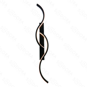 Arandela em Metal Preto com Silicone 74x11x5CM - Sindora DCB03265