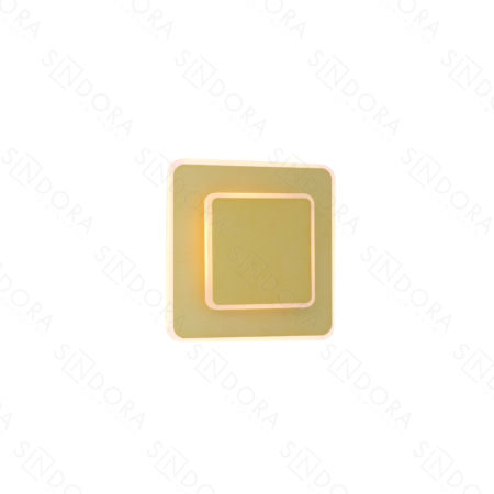 Arandela Metal Dourado Escovado e Acrílico Ângulo Ajustável 21x21cm – Sindora DCB03279
