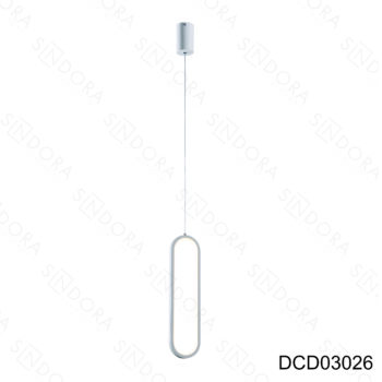 Pendente em Metal Branco 40x10CM - Sindora DCD03026