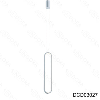 Pendente em Metal Branco 60x10CM - Sindora DCD03027