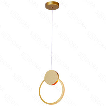 Pendente em Metal Dourado com Silicone 26x20CM - Sindora DCD03095