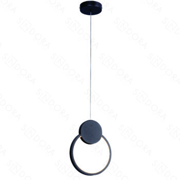 Pendente em Metal Preto com Silicone 26x20CM - Sindora DCD03096
