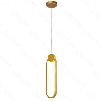 Pendente em Metal Dourado com Silicone 38x10CM - Sindora DCD03101