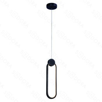 Pendente em Metal Preto com Silicone 38x10CM - Sindora DCD03102