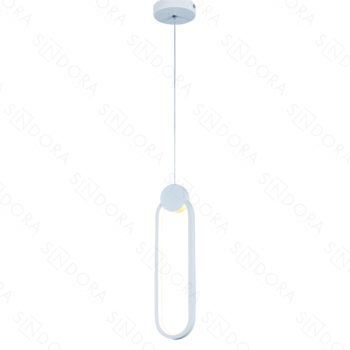 Pendente em Metal Branco com Silicone 38x10CM - Sindora DCD03103
