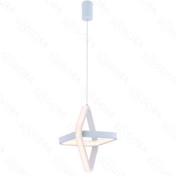Pendente em Metal Branco 22CM - Sindora DCD03204