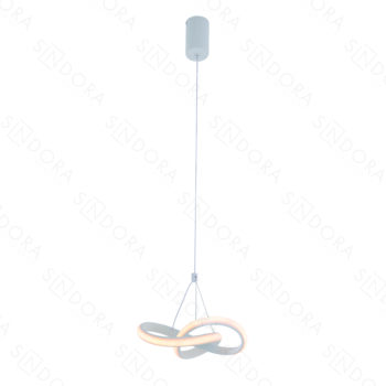 Pendente em Metal Branco 20x18CM - Sindora DCD03219