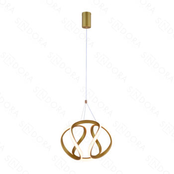 Pendente em Metal Dourado 20CM - Sindora DCD03220