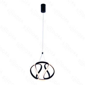 Pendente em Metal Preto 20CM - Sindora DCD03221