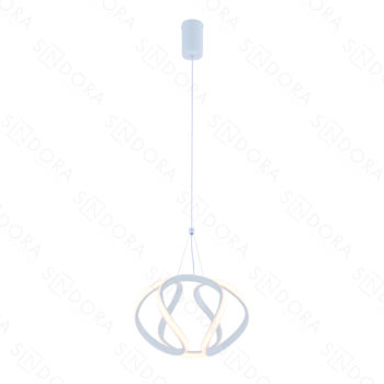 Pendente em Metal Branco 20CM - Sindora DCD03222