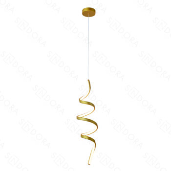 Pendente em Metal Dourado com Silicone 55x16CM - Sindora DCD03235